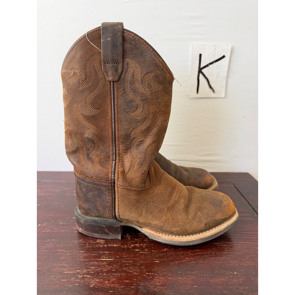 Durango Boots Western Cowboy Embroidered Brown Kids Size 1.0 D BBSC1904
